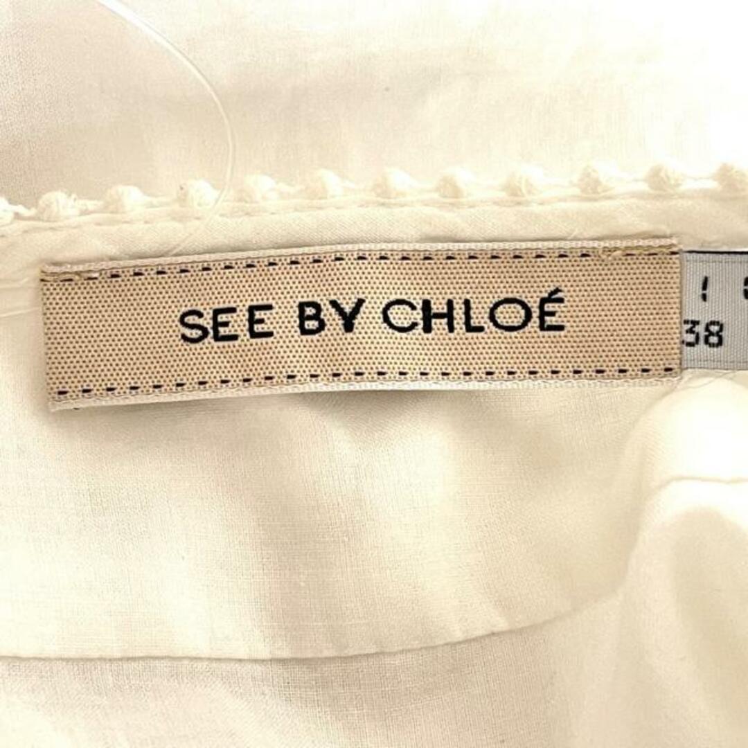 SEE BY CHLOE(シーバイクロエ)のSEE BY CHLOE(シーバイクロエ) 七分袖カットソー サイズI38 レディース美品  - 白 レディースのトップス(カットソー(長袖/七分))の商品写真