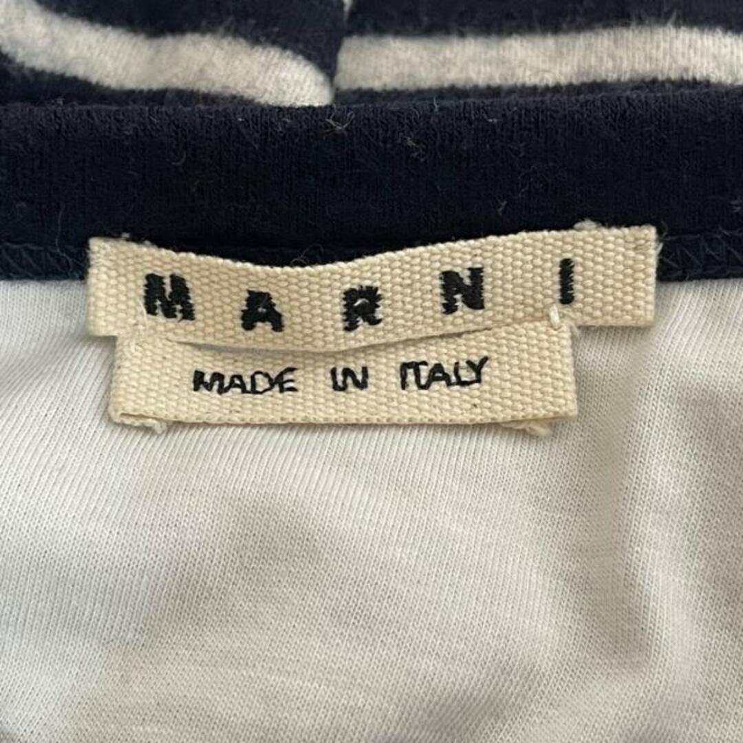 Marni(マルニ)のMARNI(マルニ) 長袖セーター サイズ46 L レディース - 白×黒 ボーダー/ダメージ加工 レディースのトップス(ニット/セーター)の商品写真