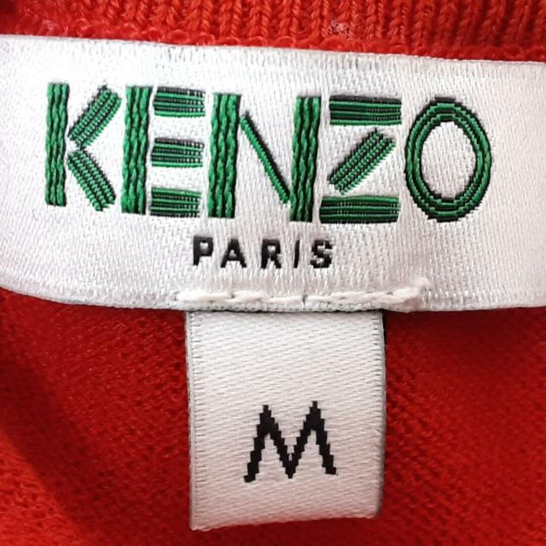 KENZO(ケンゾー)のKENZO(ケンゾー) 長袖セーター サイズM レディース美品  - オレンジ×白 ハイネック/プリーツ レディースのトップス(ニット/セーター)の商品写真