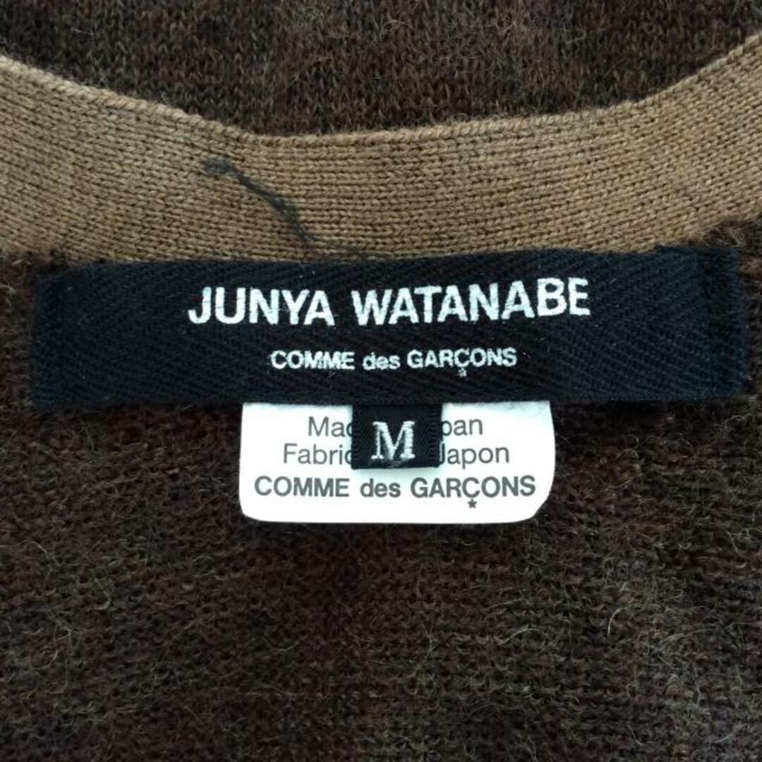 JUNYA WATANABE(ジュンヤワタナベ)のCOMMEdesGARCONS JUNYA WATANABE(コムデギャルソンジュンヤワタナベ) カーディガン サイズM メンズ - ブラウン×ダークブラウン 長袖/ニット メンズのトップス(カーディガン)の商品写真