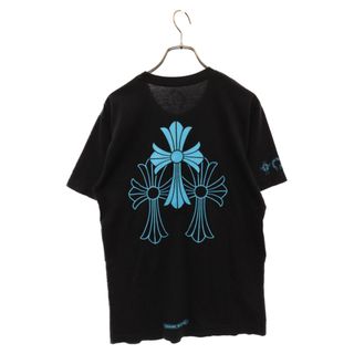 クロムハーツ(Chrome Hearts)のCHROME HEARTS クロムハーツ Blue Cross Tee ブルークロスプリント半袖Tシャツ カットソー ブラック(Tシャツ/カットソー(半袖/袖なし))