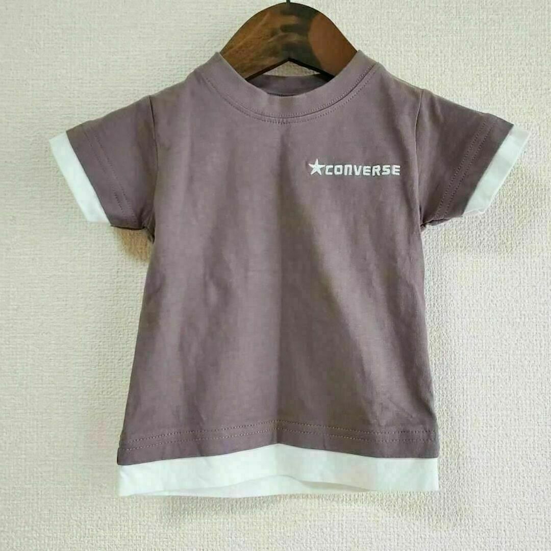 CONVERSE(コンバース)のコンバース　キッズ　80サイズ　Tシャツ　グレー キッズ/ベビー/マタニティのベビー服(~85cm)(Ｔシャツ)の商品写真