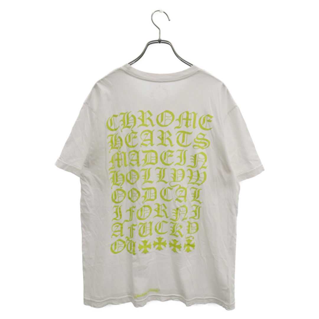 Chrome Hearts(クロムハーツ)のCHROME HEARTS クロムハーツ CH T-SHRT 1 バック英字プリント半袖Tシャツ ホワイト/イエロー メンズのトップス(Tシャツ/カットソー(半袖/袖なし))の商品写真