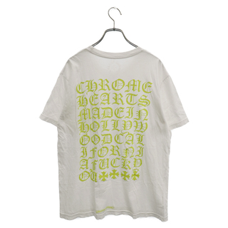 クロムハーツ(Chrome Hearts)のCHROME HEARTS クロムハーツ CH T-SHRT 1 バック英字プリント半袖Tシャツ ホワイト/イエロー(Tシャツ/カットソー(半袖/袖なし))