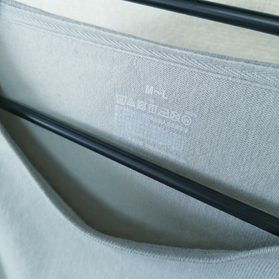 MUJI (無印良品)(ムジルシリョウヒン)の無印良品 オーガニックコットン 太番手 ドロップショルダー Tシャツ M～L レディースのトップス(Tシャツ(長袖/七分))の商品写真