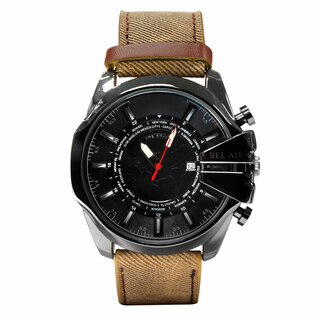 BEL AIR  腕時計 クオーツ アナログ ビッグフェイス カジュアル レッド(腕時計(アナログ))