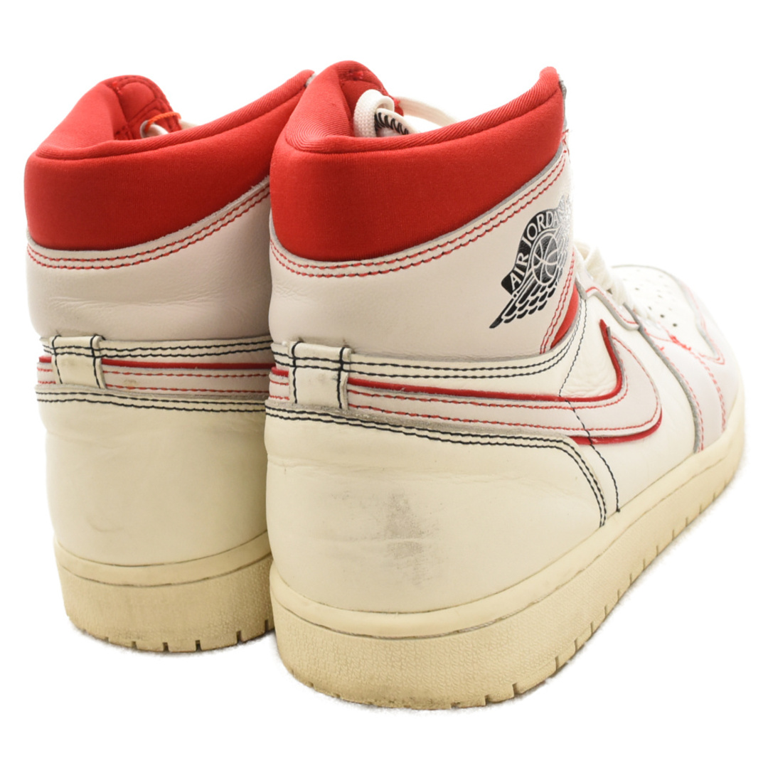 NIKE(ナイキ)のNIKE ナイキ AIR JORDAN1 RETRO HIGH OG Sail/University Red 555088-160 エアジョーダン1 ハイカットスニーカー シューズ ホワイト/レッド US9.5/27.5cm メンズの靴/シューズ(スニーカー)の商品写真