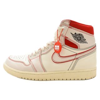 ナイキ(NIKE)のNIKE ナイキ AIR JORDAN1 RETRO HIGH OG Sail/University Red 555088-160 エアジョーダン1 ハイカットスニーカー シューズ ホワイト/レッド US9.5/27.5cm(スニーカー)