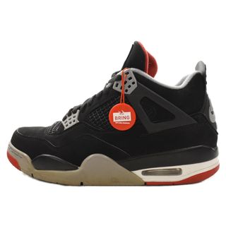 ナイキ(NIKE)のNIKE ナイキ AIR JORDAN 4 RETRO FIRE RED-CEMENT エアジョーダン4 レトロ ブレッド ハイカットスニーカー ブラック US9/27.0cm 308497-060(スニーカー)