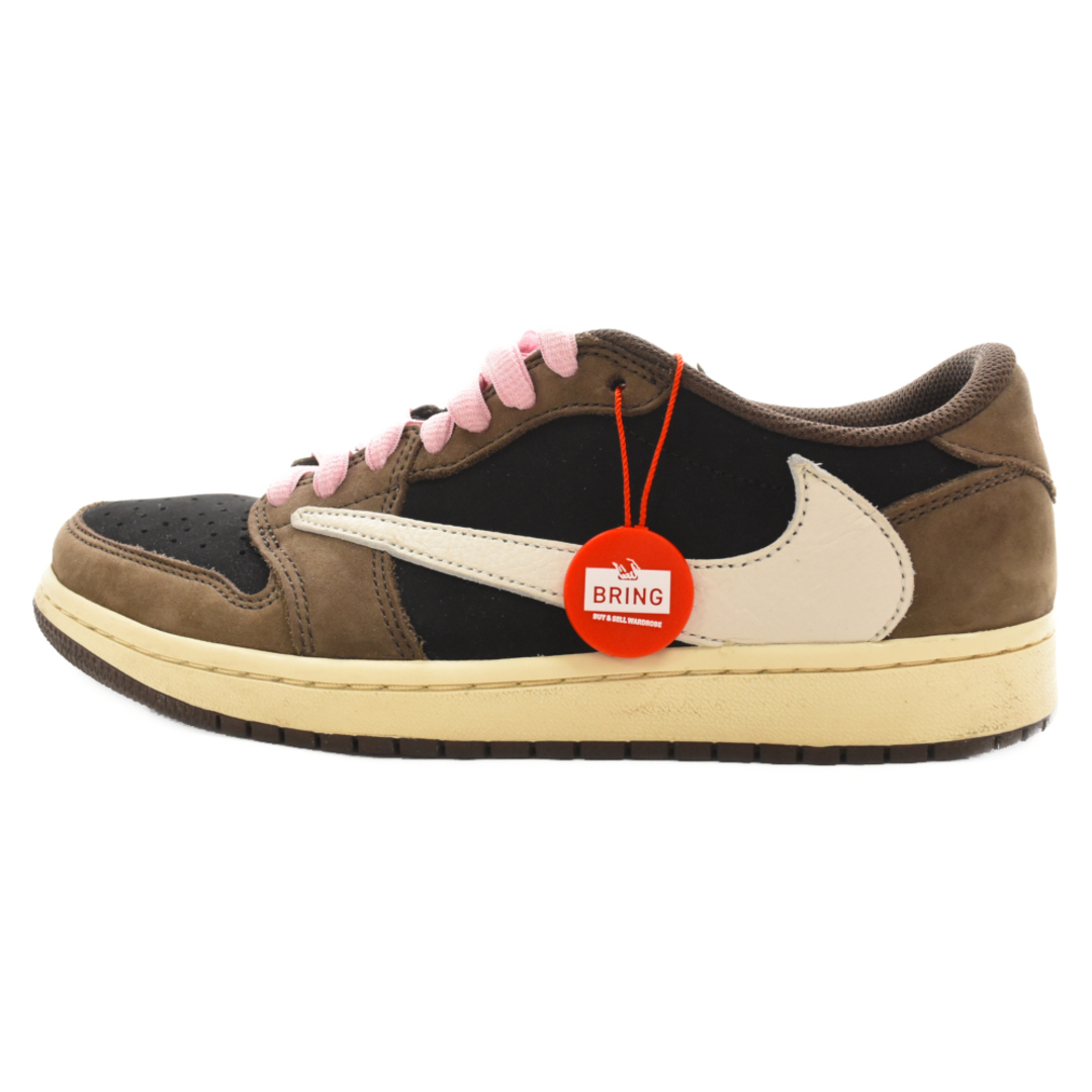 NIKE(ナイキ)のNIKE ナイキ ×TRAVIS SCOTT AIR JORDAN 1 LOW OG SP-T トラビス・スコット エアジョーダン1 ローカットスニーカー CQ4277-001 ブラウン US8.5/26.5cm メンズの靴/シューズ(スニーカー)の商品写真