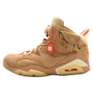 ナイキ(NIKE)のNIKE ナイキ ×TRAVIS SCOTT AIR JORDAN6 RETRO SP トラヴィススコット エアジョーダン6 ハイカットスニーカーブラウン US9/27cm DH0690-200(スニーカー)