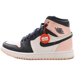 ナイキ(NIKE)のNIKE ナイキ WMNS AIR JORDAN1 HIGH OG Atmosphere DD9335-641 ウィメンズ エアジョーダン1 ハイスニーカー ネイビー/ピンク US6/23cm(スニーカー)