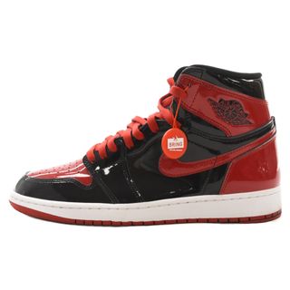 ナイキ(NIKE)のNIKE ナイキ AIR JORDAN 1 RETRO HIGH OG Patent Bred 555088-063 エアジョーダン1 レトロ パテント ブレッド ハイカットスニーカー ブラック/レッド US9.5/27.5cm(スニーカー)