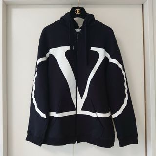 VALENTINO スウェット ジップ パーカー ブラック xs vltn ロゴ