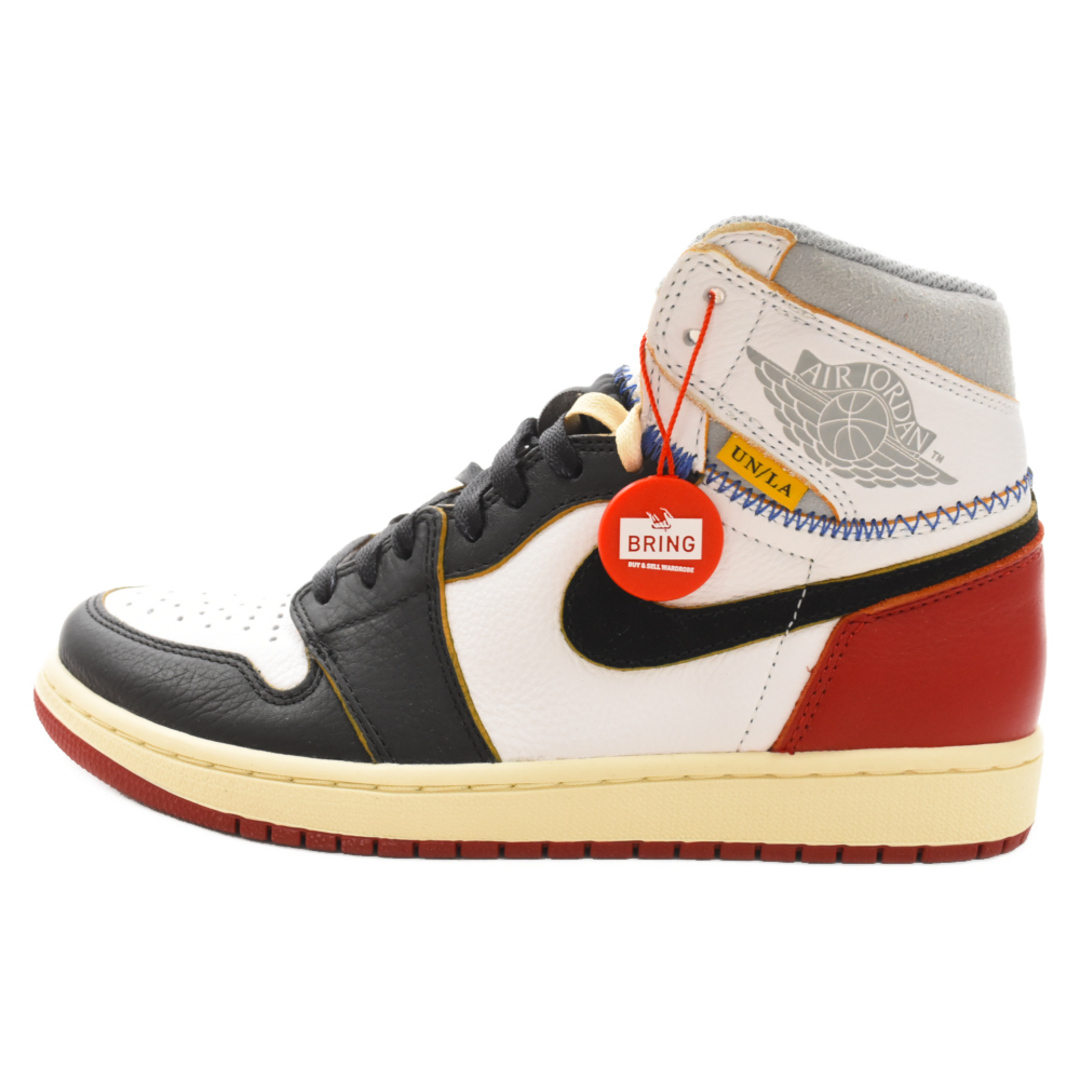 NIKE(ナイキ)のNIKE ナイキ ×UNION AIR JORDAN 1 RETRO HI NRG UNION ユニオン エアジョーダン1 レトロ ハイカットスニーカー ホワイト/レッド US8.5/26.5cm BV1300-106 メンズの靴/シューズ(スニーカー)の商品写真