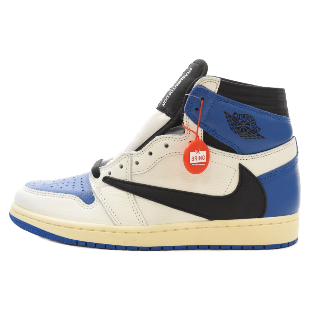 NIKE(ナイキ)のNIKE ナイキ ×TRAVIS SCOTT FRAGMENT DESIGN AIR JORDAN 1 HIGH OG SP DH3227-105 エアジョーダン1 ハイカットスニーカー ブルー/ホワイト US8.5/26.5cm メンズの靴/シューズ(スニーカー)の商品写真