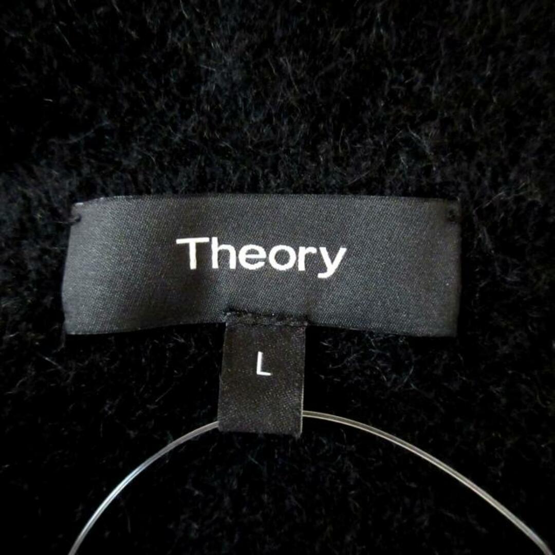 theory(セオリー)のtheory(セオリー) コート サイズL レディース - 黒 長袖/ニット/ロング丈/春/秋 レディースのジャケット/アウター(その他)の商品写真