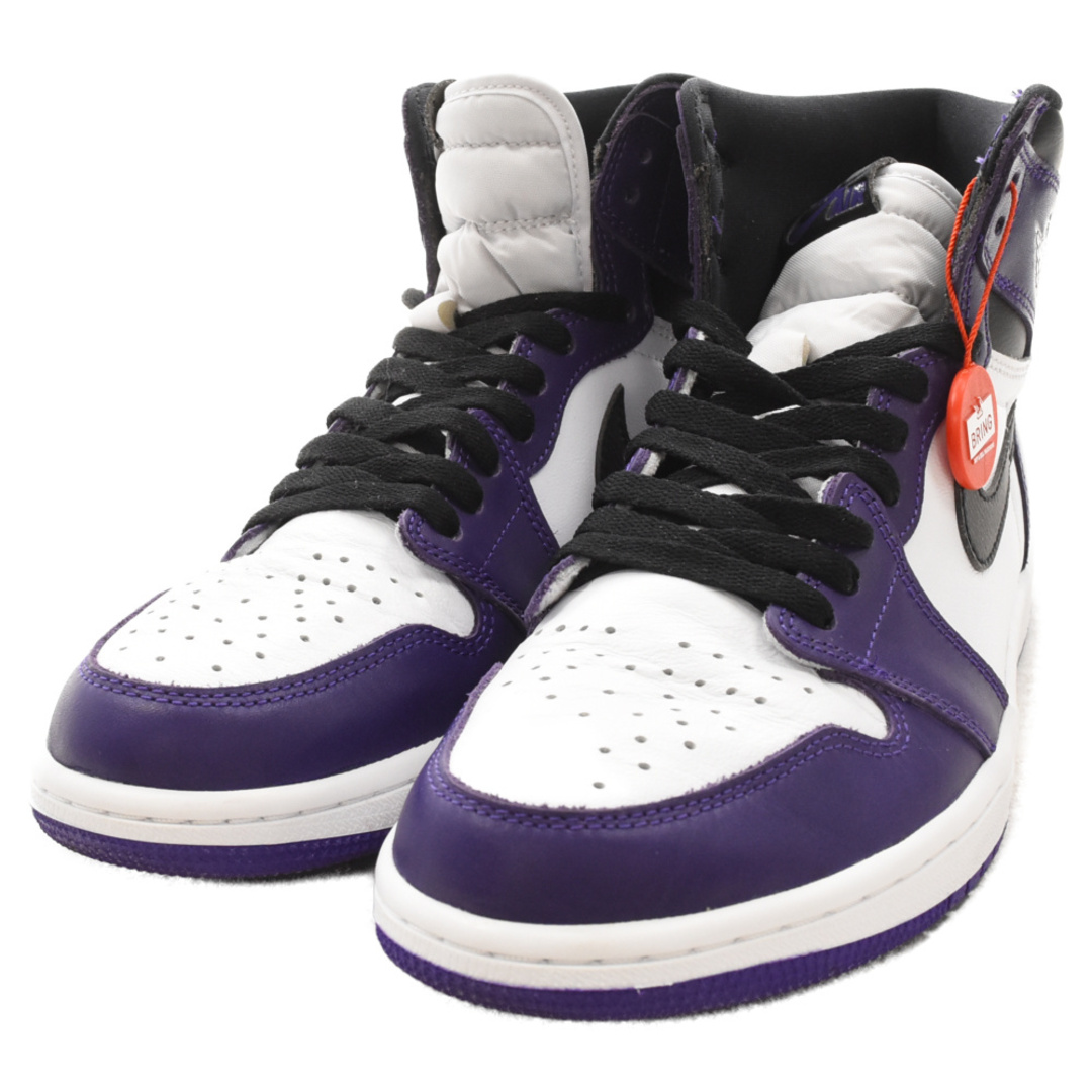 NIKE(ナイキ)のNIKE ナイキ AIR JORDAN 1 RETRO HIGH OG COURT PURPLE エアジョーダン1 レトロ ハイ コートパープル ハイカットスニーカー ホワイト/パープル US10/28cm 555088-500 メンズの靴/シューズ(スニーカー)の商品写真