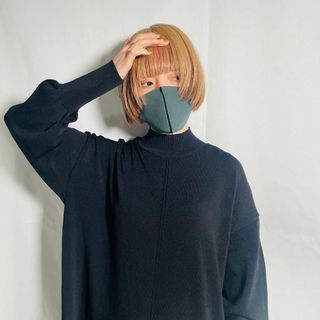 ビームス(BEAMS)のBEAMS HEART マキシ丈 ジャージ モックネック ワンピース モード(ロングワンピース/マキシワンピース)