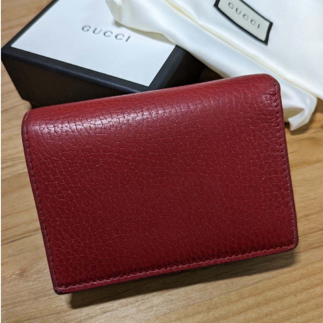 Gucci(グッチ)のGUCCI グッチ 財布 ダブルG レザー 赤 レディースのファッション小物(財布)の商品写真