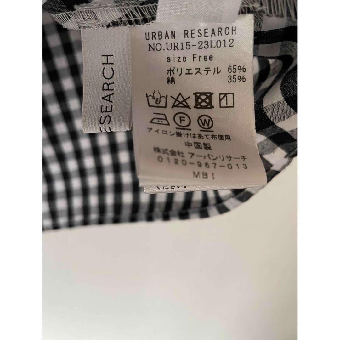 URBAN RESEARCH(アーバンリサーチ)のアーバンリサーチ　ギンガムチェック  ブラウス レディースのトップス(シャツ/ブラウス(半袖/袖なし))の商品写真