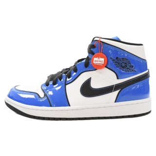 ナイキ(NIKE)のNIKE ナイキ AIR JORDAN 1 MID SE SIGNAL BLUE エアジョーダン1 ミッド シグナルブルー ミッドカットスニーカー ホワイト/ブルー US11/29cm DD6834-402(スニーカー)