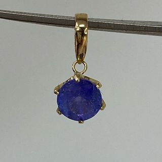 k18YG AU750 18金 天然タンザナイト　0.87ct(ネックレス)