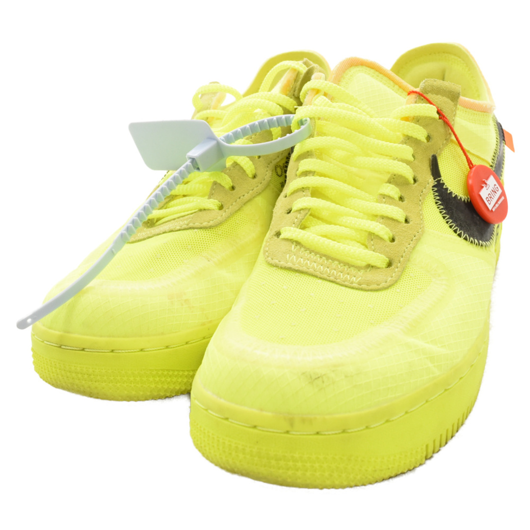 NIKE(ナイキ)のNIKE ナイキ ×OFF-WHITE THE 10 AIR FORCE 1 LOW VOLT AO4606-700 オフホワイト エアフォース1 ローカットスニーカー イエロー 26.5cm/US8.5 メンズの靴/シューズ(スニーカー)の商品写真