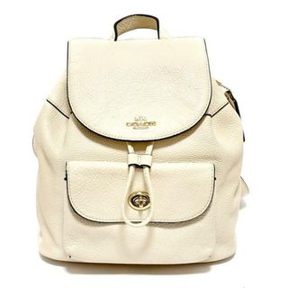 コーチ(COACH)のCOACH(コーチ) リュックサック美品  ペブルド レザー ビリー ミニ バックパック F37621 アイボリー レザー(リュック/バックパック)