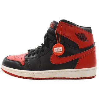 ナイキ(NIKE)のNIKE ナイキ 2001年製 AIR JORDAN 1 RETRO HIGH BRED エアジョーダン1レトロ ブレッド ハイカットスニーカー US8.5/26.5cm ブラック/レッド 136066-061(スニーカー)