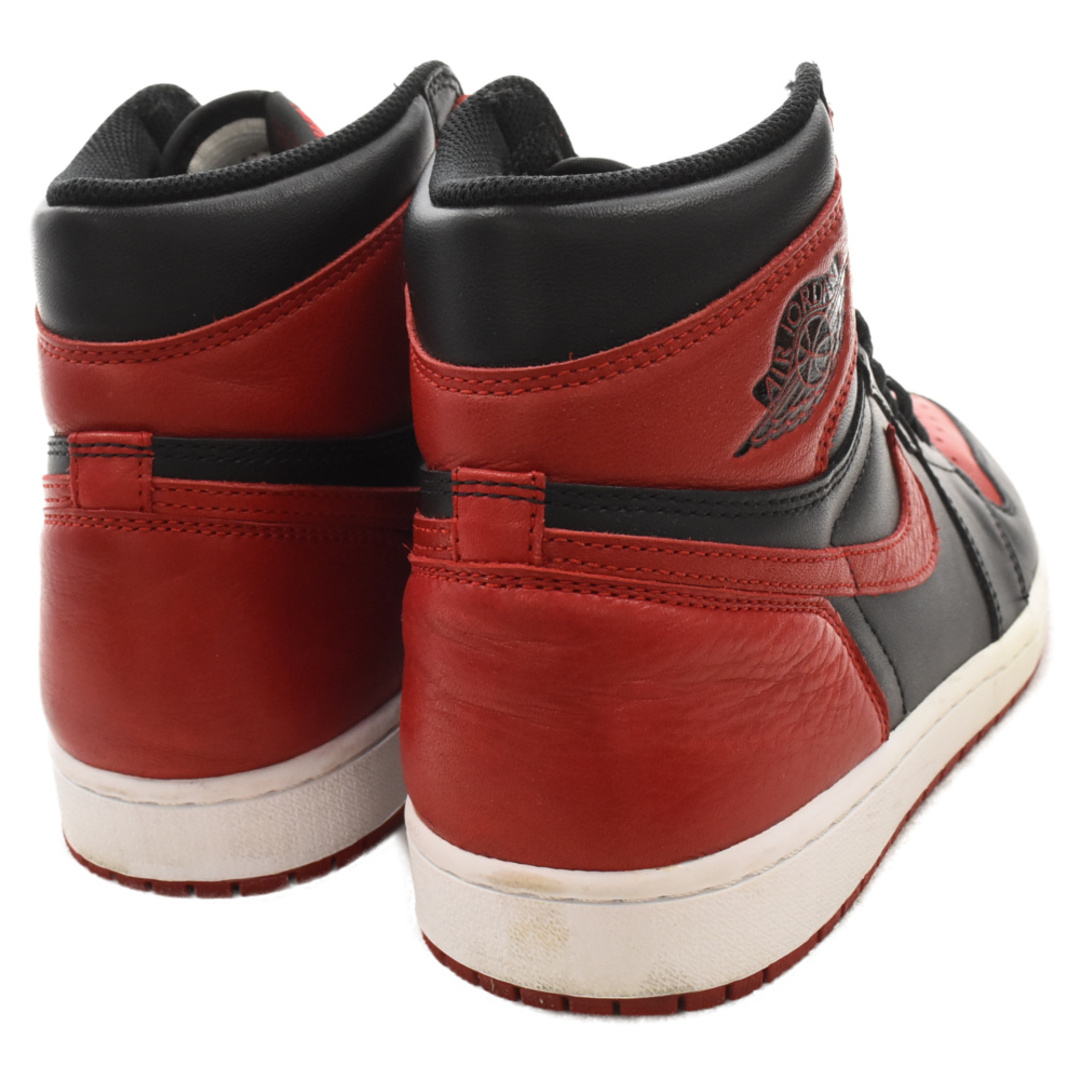 NIKE(ナイキ)のNIKE ナイキ 16年製 AIR JORDAN 1 RETRO HIGH OG BANNED BRED エアジョーダン1 バーンド ブレッド ハイカットスニーカー レッド/ブラック US9.5/27.5cm 555088-001 メンズの靴/シューズ(スニーカー)の商品写真