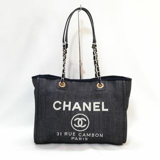 CHANEL - 【美品級】CHANEL（シャネル）ドーヴィルMM デニムトートバッグ