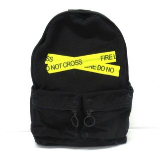 OFF-WHITE - Off-White(オフホワイト) リュックサック FIRETAPE BACKPACK OMNB003S18108033 黒×イエロー コットン