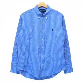 ラルフローレン(Ralph Lauren)のRalphLauren(ラルフローレン) 長袖シャツ サイズ41-84 メンズ - ブルー×黒×白 ストライプ(シャツ)