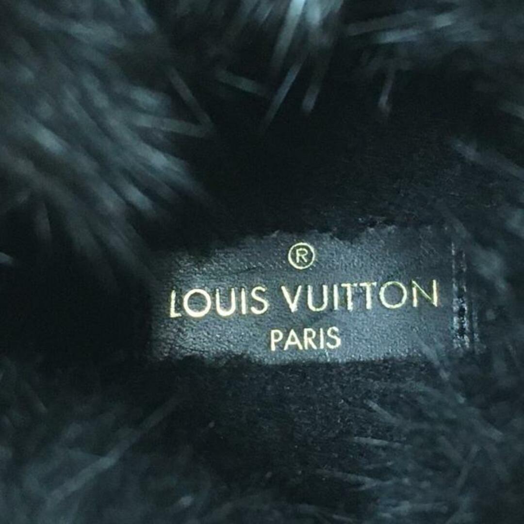 LOUIS VUITTON(ルイヴィトン)のLOUIS VUITTON(ルイヴィトン) スニーカー 35 レディース美品  - 黒×ダークブラウン ハイカット/型押し加工 レザー×モノグラム・キャンバス×ファー レディースの靴/シューズ(スニーカー)の商品写真