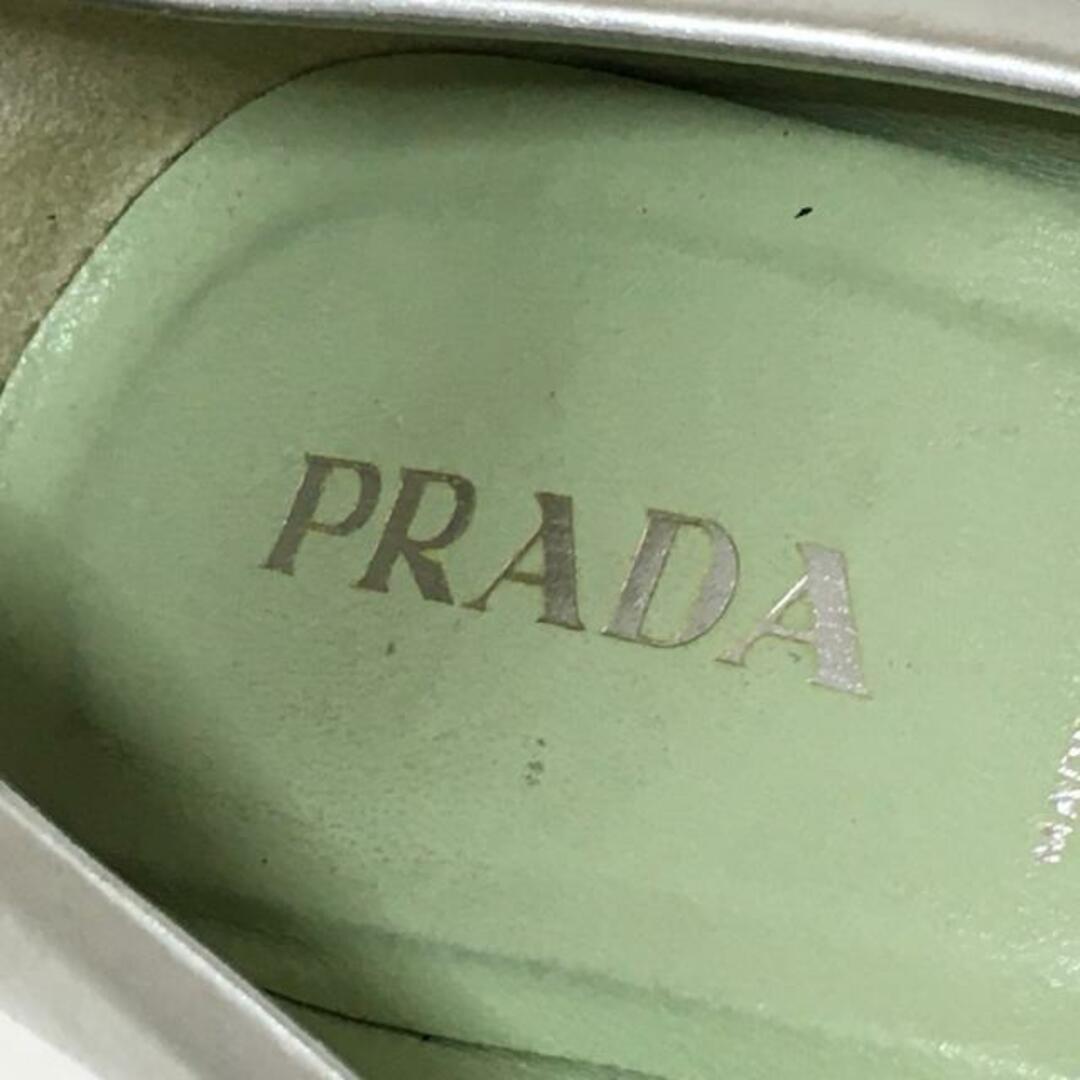 PRADA(プラダ)のPRADA(プラダ) パンプス 35 1/2 レディース - シルバー ウェッジソール レザー レディースの靴/シューズ(ハイヒール/パンプス)の商品写真