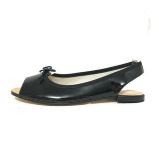 レペット(repetto)のrepetto(レペット) サンダル 36 レディース - 黒 エナメル（レザー）(サンダル)