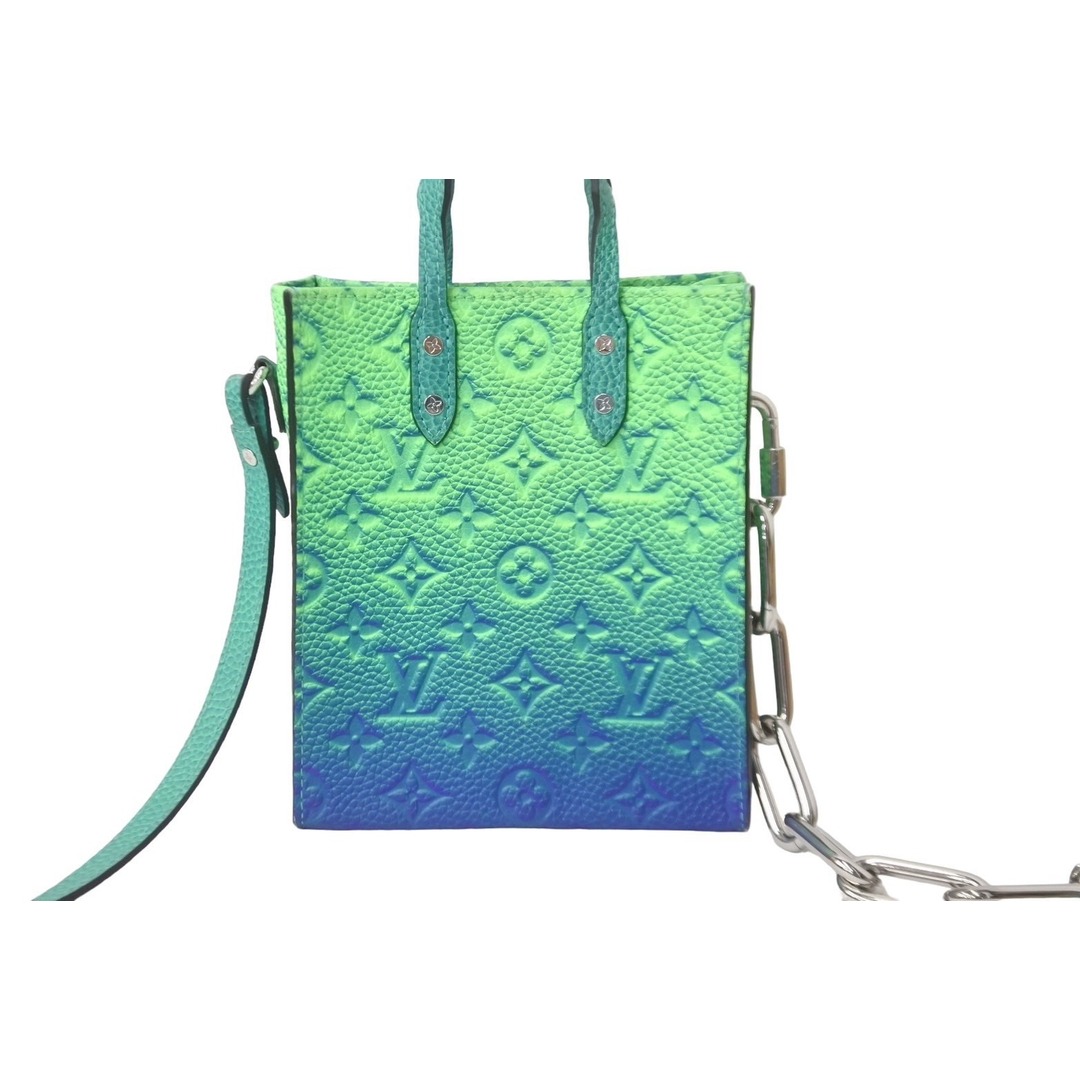 LOUIS VUITTON(ルイヴィトン)の極美品 LOUIS VUITTON ルイヴィトン バッグ サックプラXS イリュージョン 22年コレクション 2way グリーン M81221 レザー 中古 62921 レディースのバッグ(ハンドバッグ)の商品写真