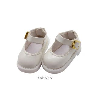 JANAYA ハンドメイド　オビツ11靴　ストラップシューズ　白色　翌日発送(その他)