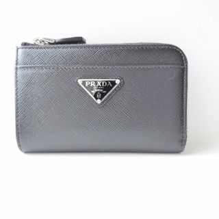 プラダ(PRADA)のPRADA(プラダ) コインケース - 1PP122 黒 キーリング付き/L字ファスナー レザー(コインケース)