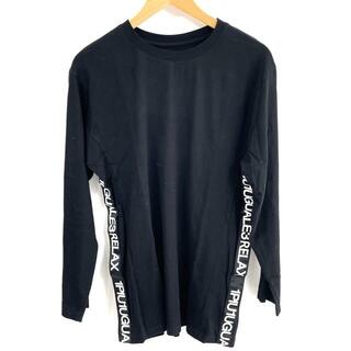 1 piu 1 uguale 3(ウノ ピュ ウノ ウグァーレ トレ) 長袖Tシャツ サイズXL メンズ美品  - 黒×白 クルーネック