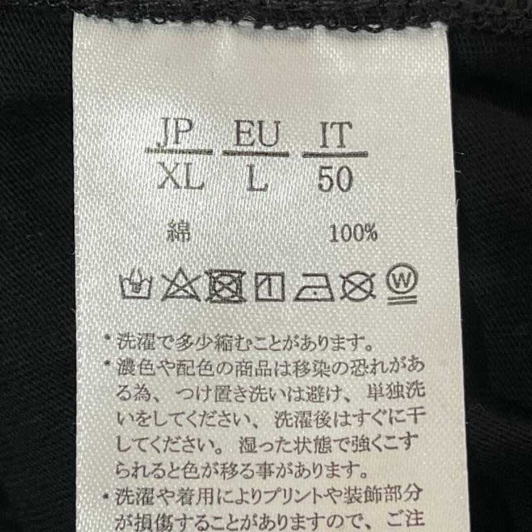 1piu1uguale3(ウノピゥウノウグァーレトレ)の1 piu 1 uguale 3(ウノ ピュ ウノ ウグァーレ トレ) 半袖Tシャツ サイズXL メンズ美品  - 黒×白×マルチ クルーネック メンズのトップス(Tシャツ/カットソー(半袖/袖なし))の商品写真