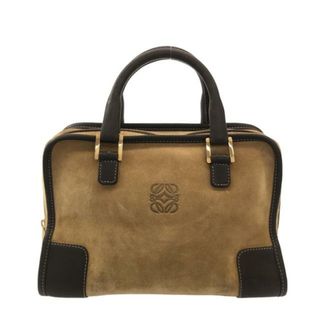 ロエベ(LOEWE)のLOEWE(ロエベ) ハンドバッグ アマソナ28 ベージュ×ダークブラウン スエード×レザー(ハンドバッグ)