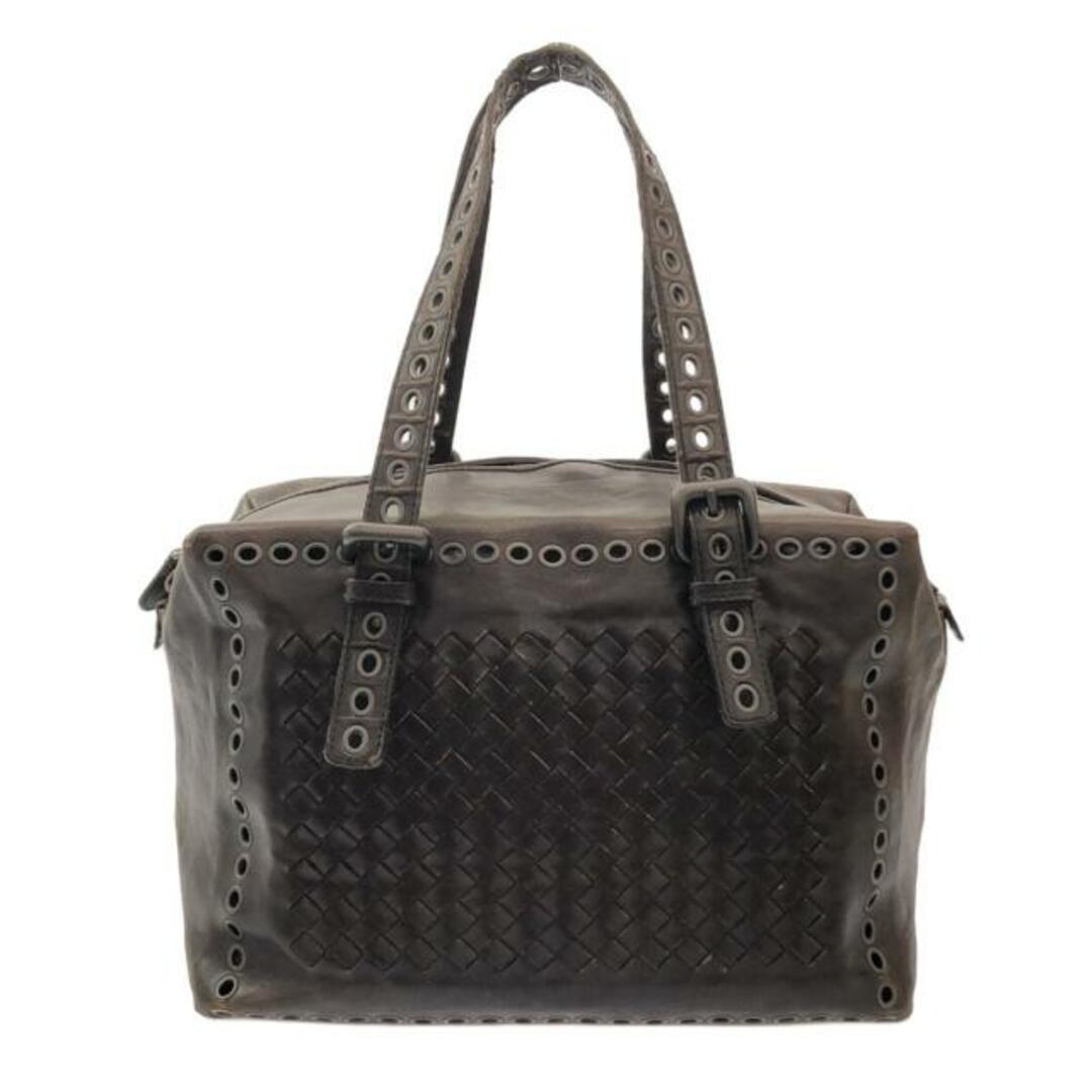 Bottega Veneta(ボッテガヴェネタ)のBOTTEGA VENETA(ボッテガヴェネタ) ハンドバッグ イントレチャート 232516 ダークブラウン ハトメ レザー レディースのバッグ(ハンドバッグ)の商品写真