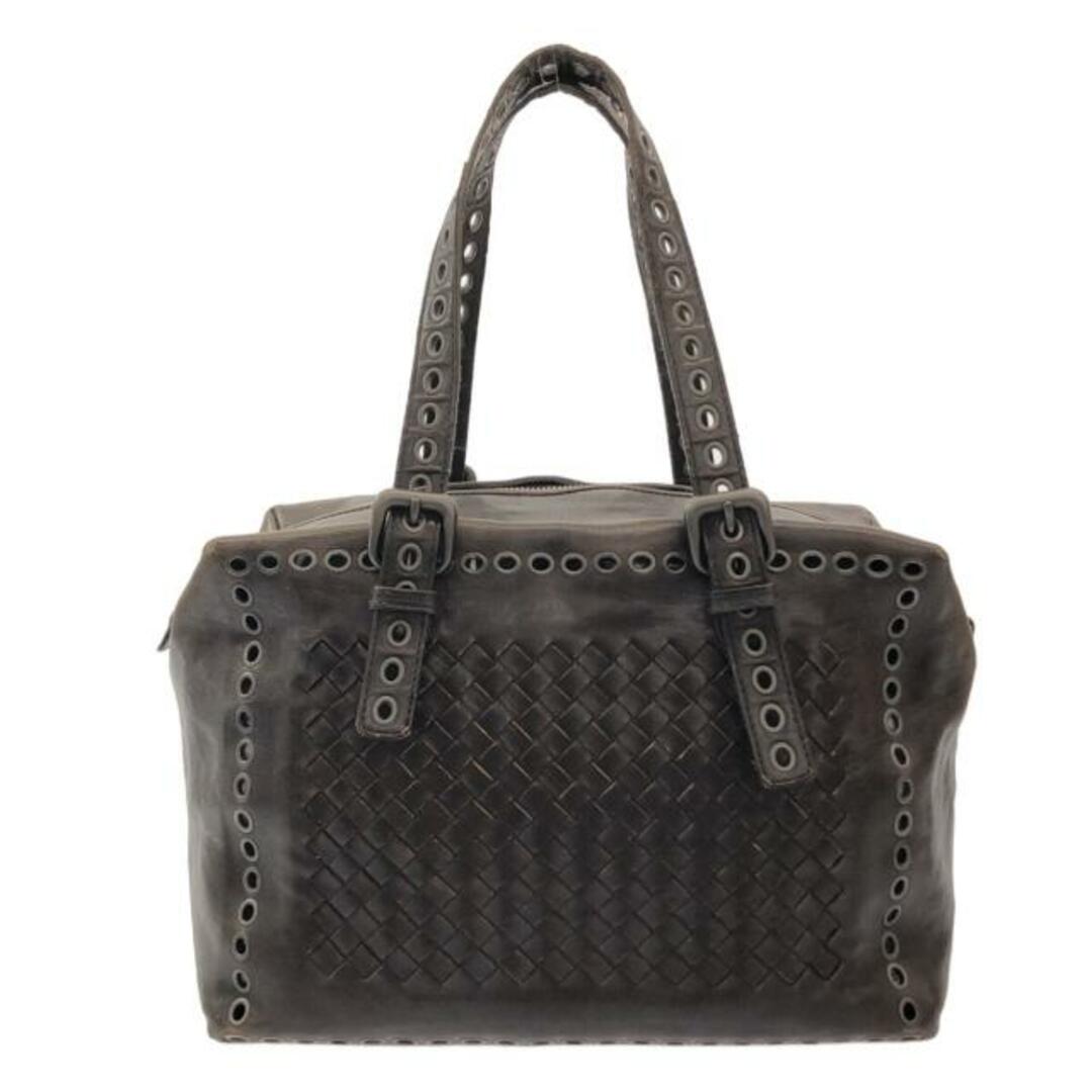 Bottega Veneta(ボッテガヴェネタ)のBOTTEGA VENETA(ボッテガヴェネタ) ハンドバッグ イントレチャート 232516 ダークブラウン ハトメ レザー レディースのバッグ(ハンドバッグ)の商品写真