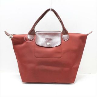 ロンシャン(LONGCHAMP)のLONGCHAMP(ロンシャン) ハンドバッグ ル・プリアージュネオ ボルドー×ダークブラウン ナイロン×レザー(ハンドバッグ)