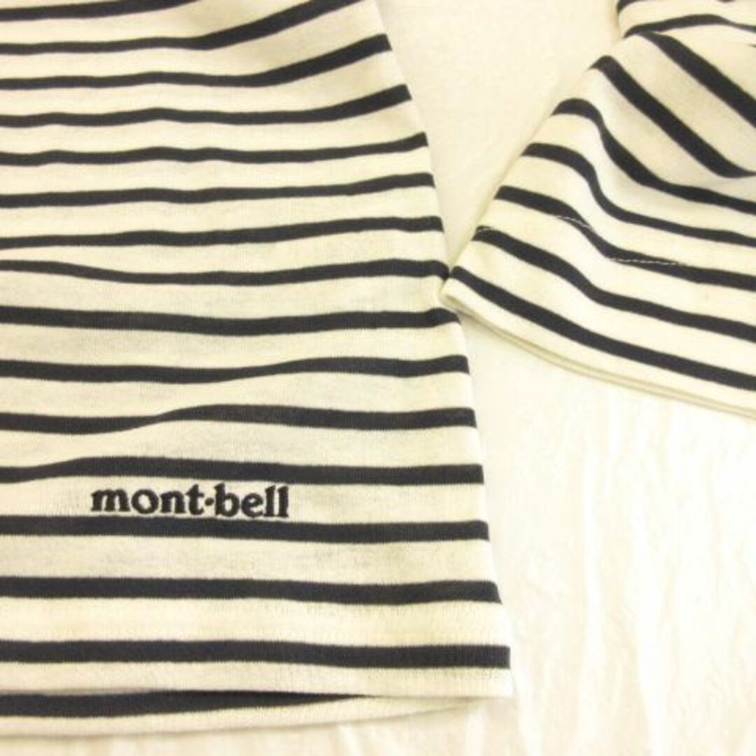 mont bell(モンベル)のモンベル Montbell カットソー 長袖 ボーダー白 紺 XL *A989 レディースのトップス(カットソー(長袖/七分))の商品写真