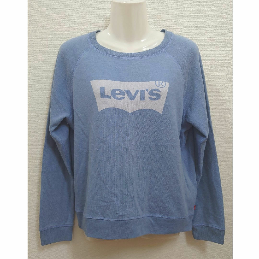 Levi's(リーバイス)のリーバイス LEVI’S ロゴトレーナー ロゴスウェット ブルー 送料無料 レディースのトップス(トレーナー/スウェット)の商品写真