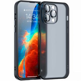 【色:半透明マットブラック】HUOYUO【 カメラ レンズ 一体型】 iPhon(その他)