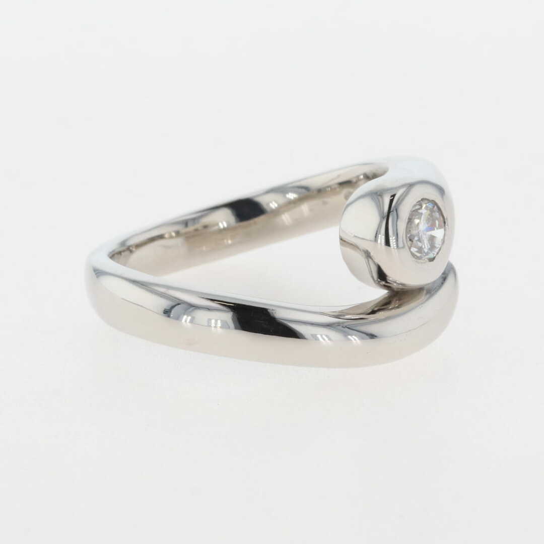 ダイヤモンド デザインリング 14号 Pt900 【中古】 レディースのアクセサリー(リング(指輪))の商品写真